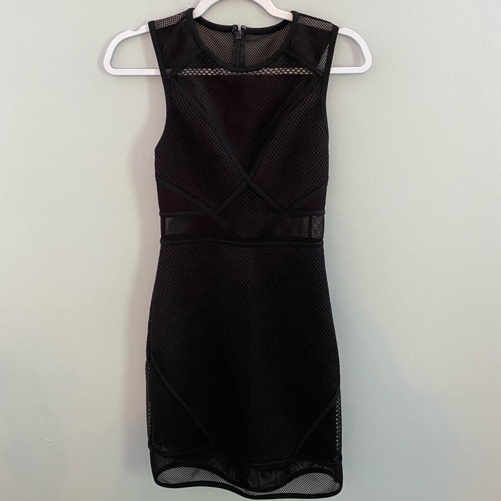 Black Mini Net Dress